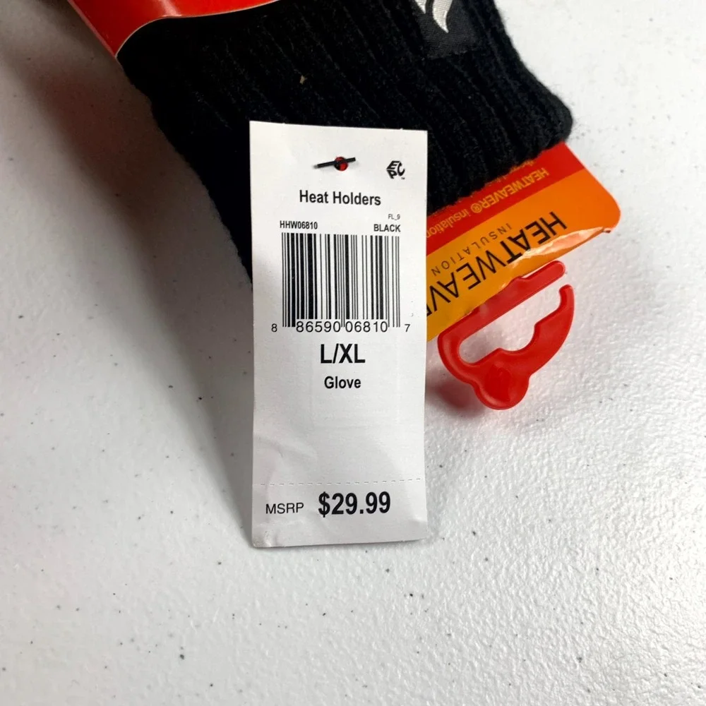 Heat Holders Heatweaver Thermal Amelia Gloves Womens L/XL Black Cable Knit Lined